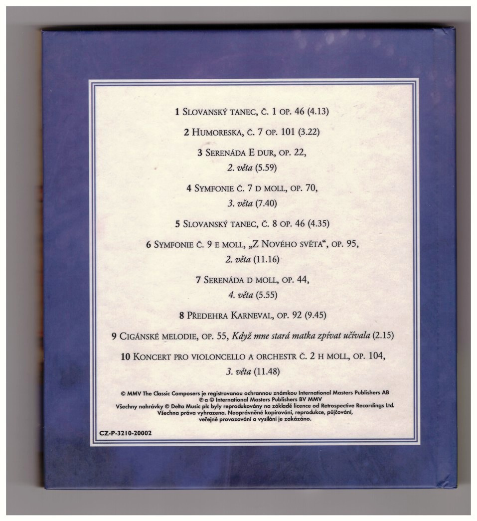 CD - vážná hudba A.Dvořák , F.Cgopin . - 4