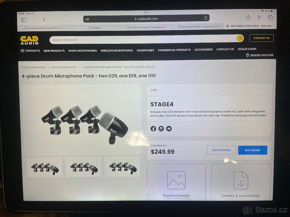 mikrofonní sada CAD Stage pro bicí - 4