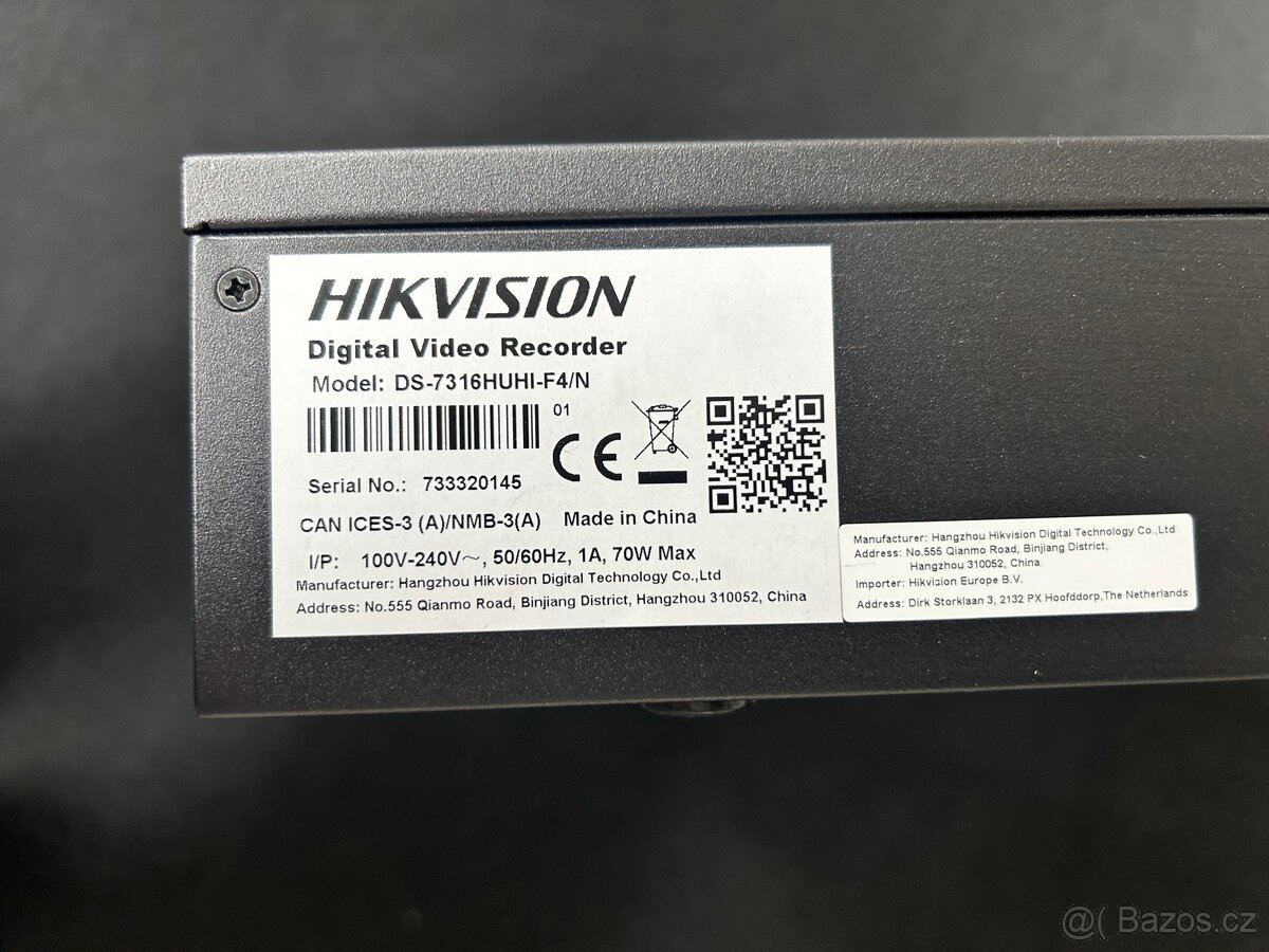 DS-7316HUHI-F4/N - 18 kanálový HYBRIDNÍ rekordér - 4