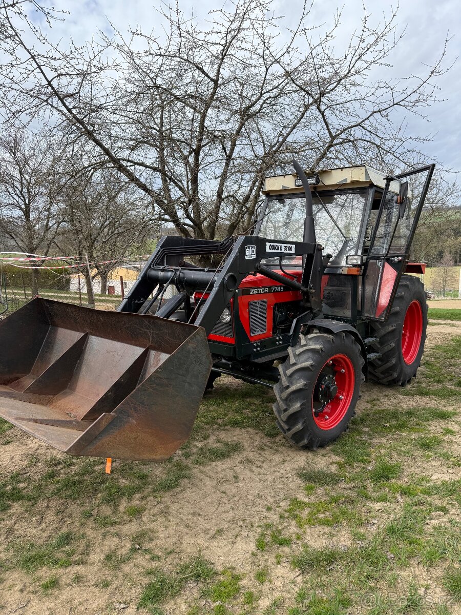 ZETOR 7745 s čelákem QUICKE + lopata - 4