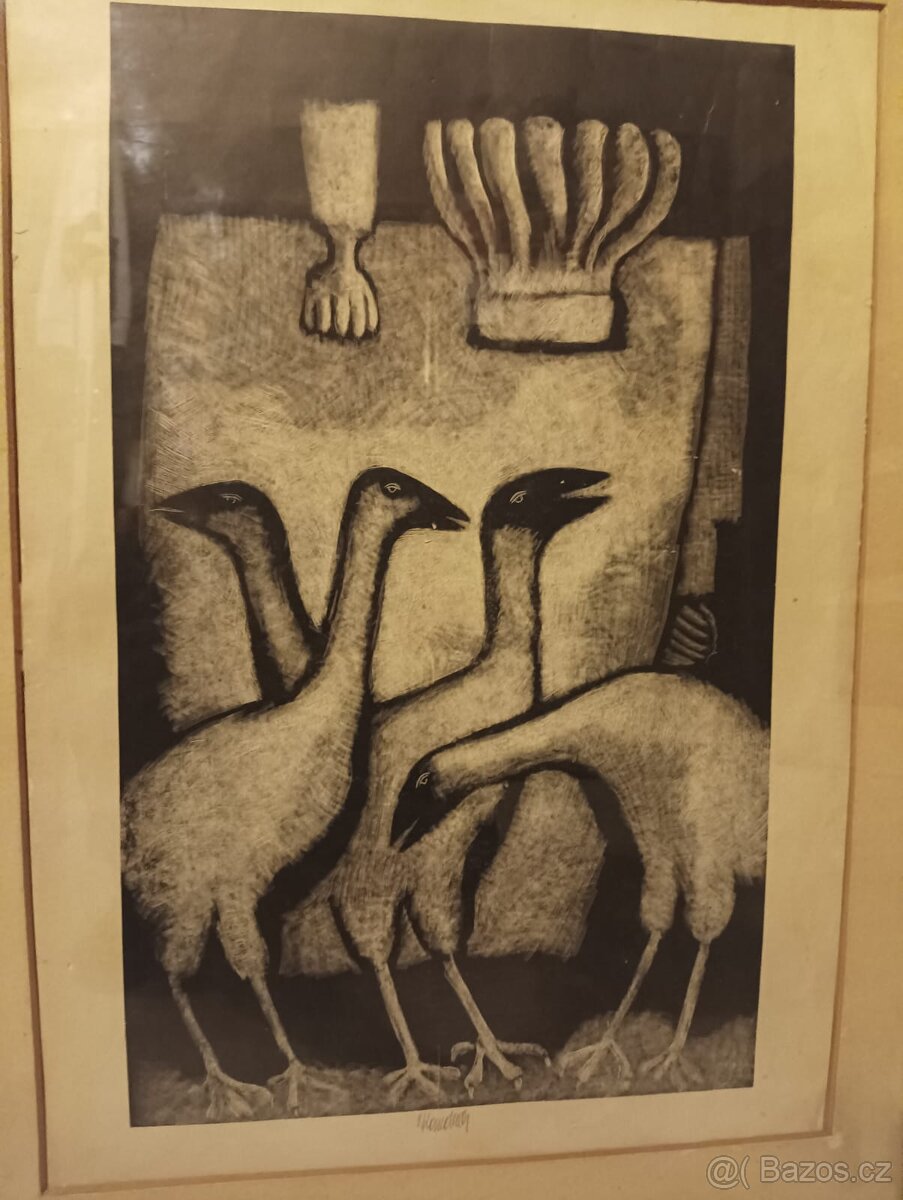 Obraz ,grafika ,Vladimír Komárek . - 4