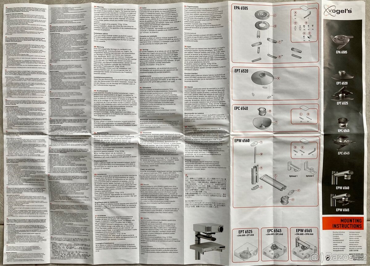 Stropní držák na projektor Vogel’s EPC 6545 - 4