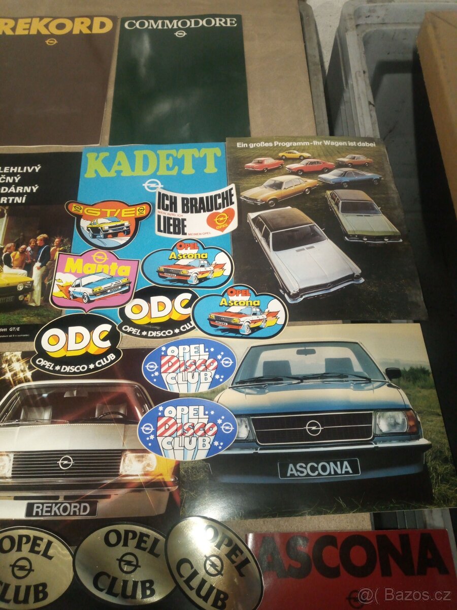 Prospekty Opel + dobové samolepky - 4