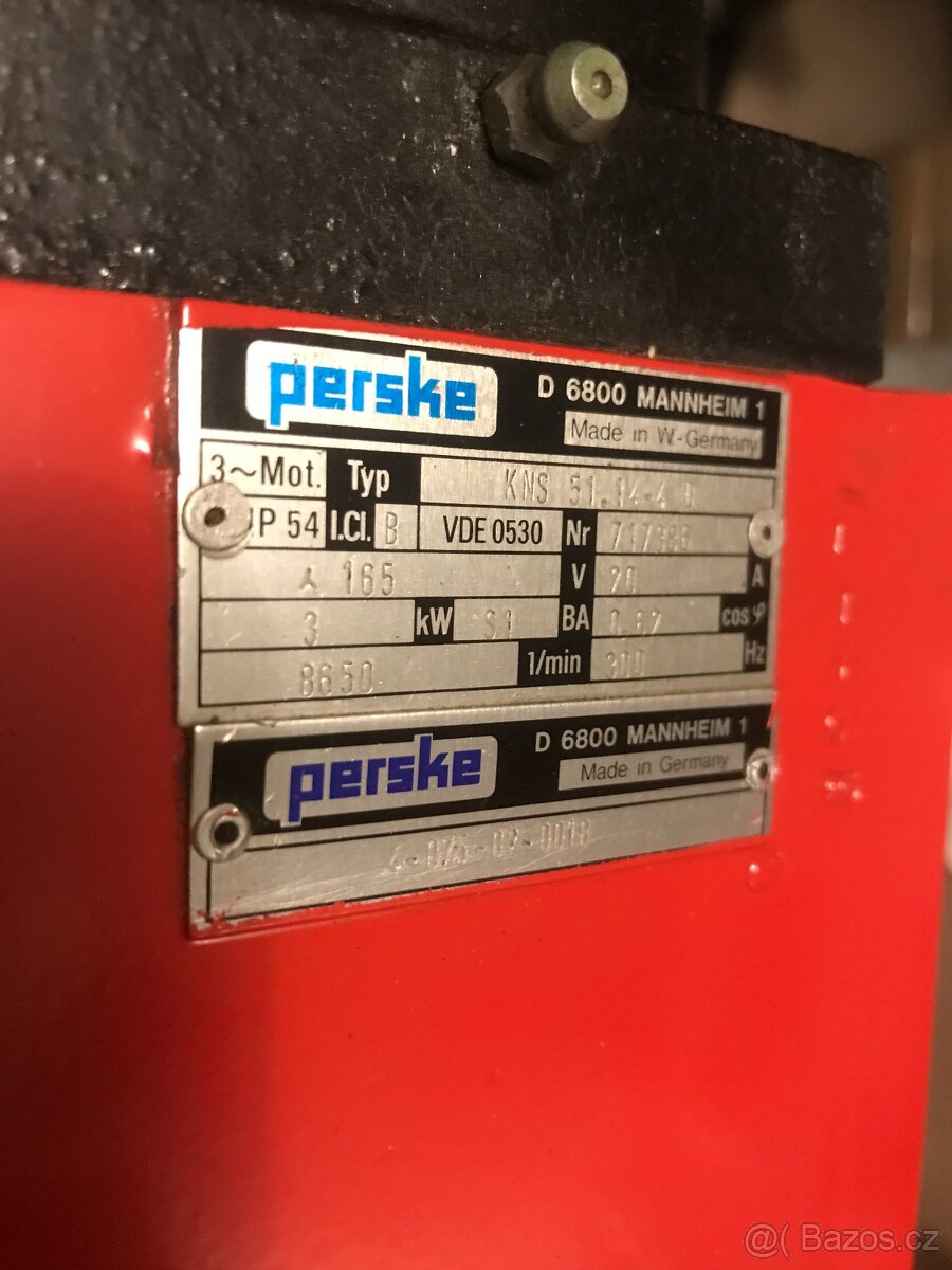 Třífázové 3kW elektrické vřeteno Perske KNS 51.14-4 D - 4