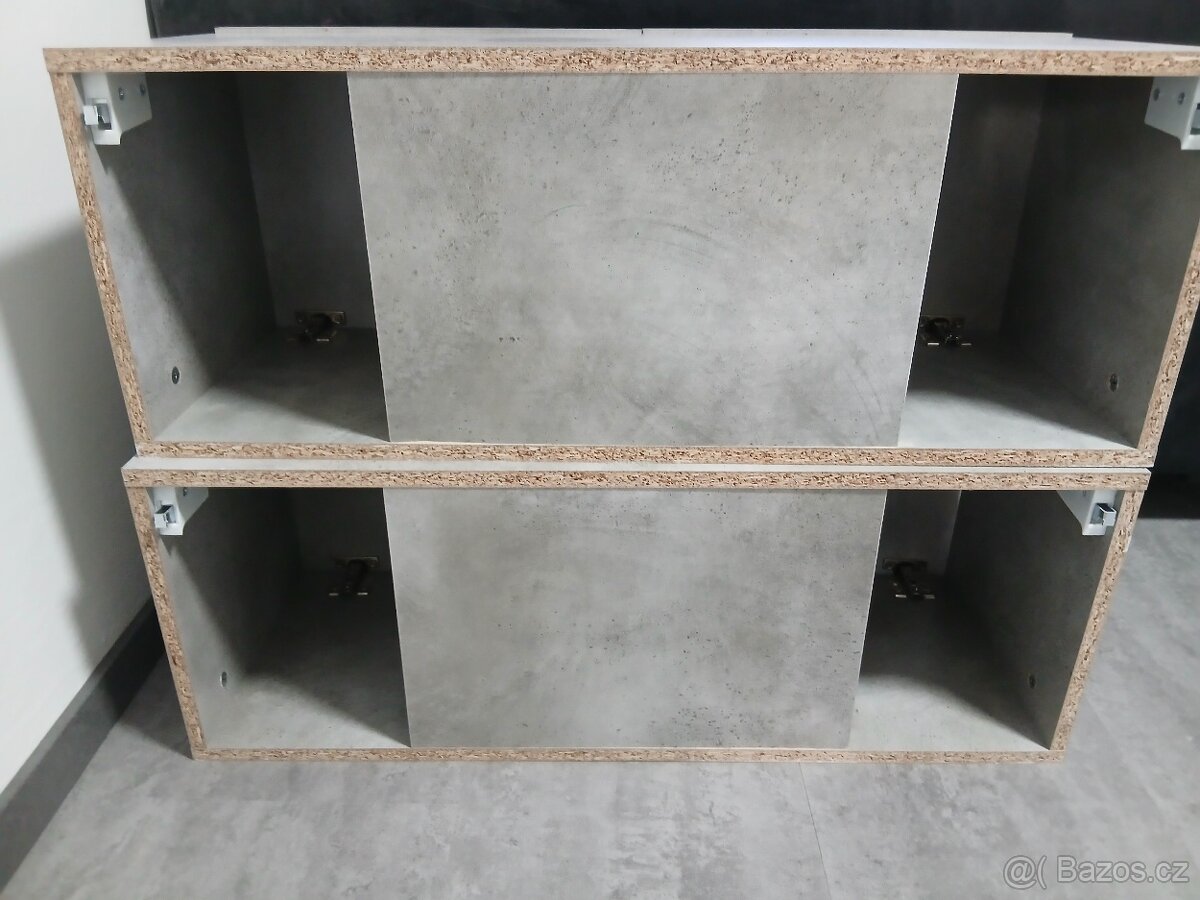 Závěsné skříňky šedé - 4