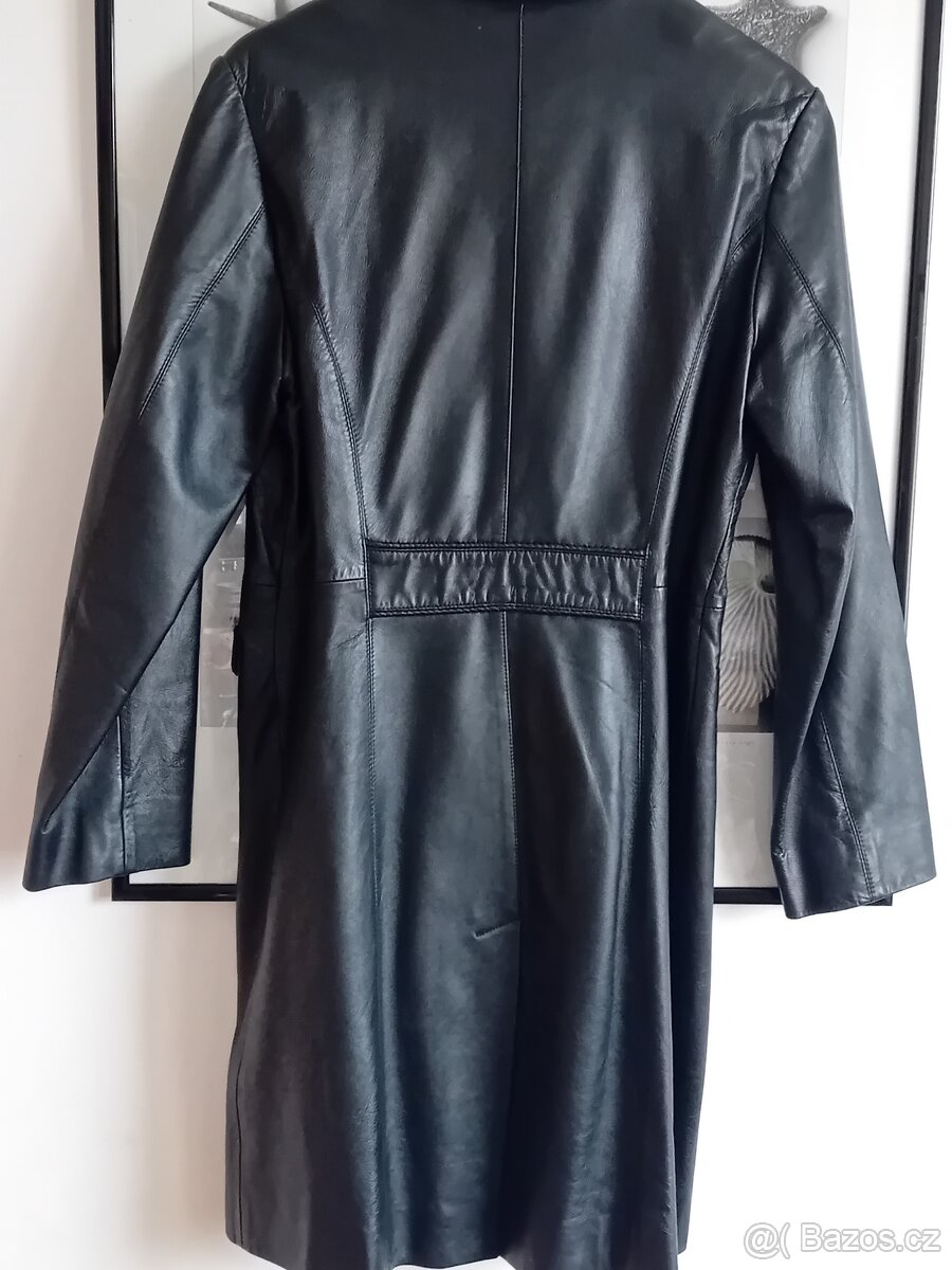 KOŽENÝ DÁMSKÝ KABÁT VEL.M - 4