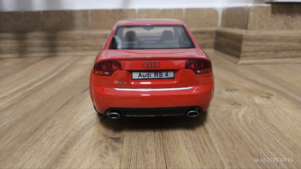 Model Audi RS4 (B7) Misano Red 2005 1:18 Otto Mobile - 4
