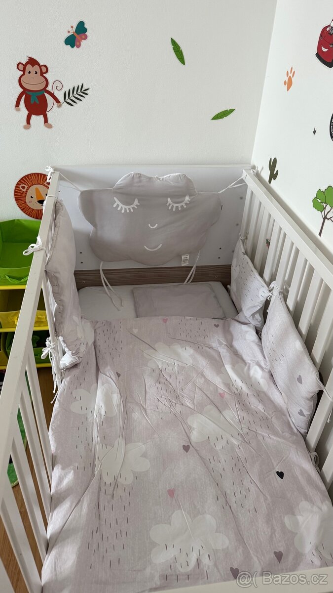 Dětská postýlka s kvalitní matrací + kompletní set povlečení - 4