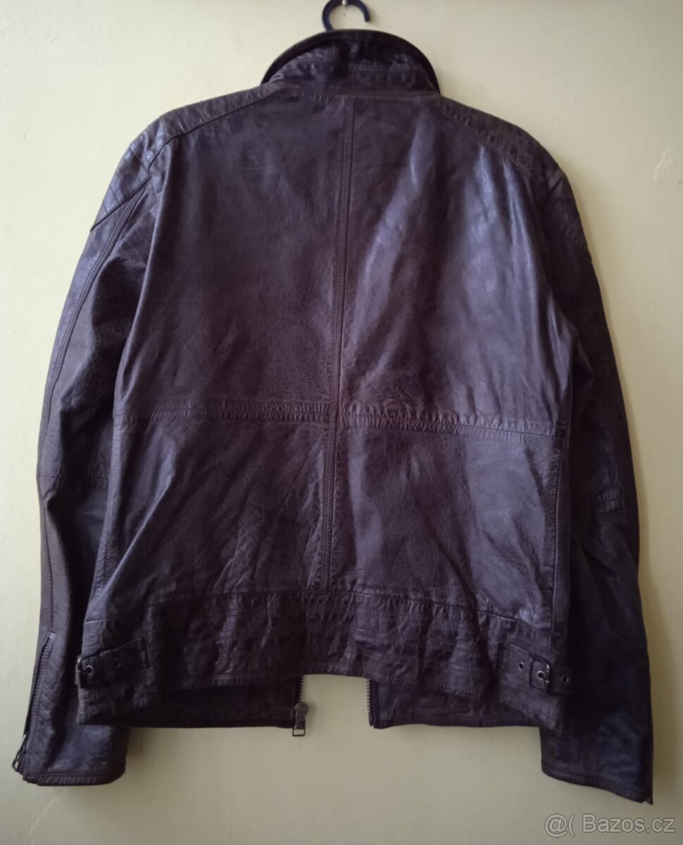 Pánská kožená bunda, velikost L - 4