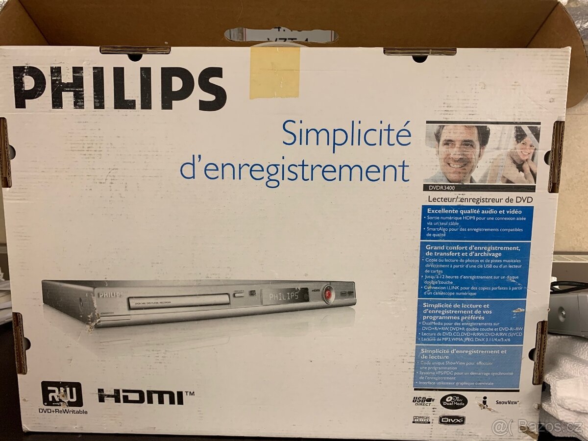 NOVÝ PHILIPS DVDR 3400 PLAYER/RECORDER - 4
