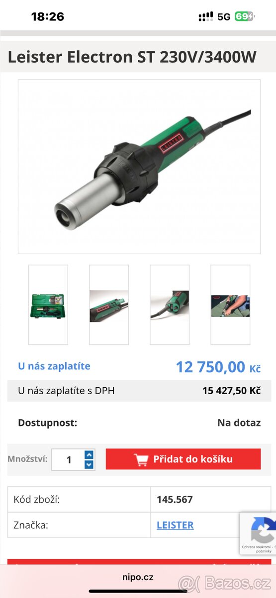 Leister electron ST 3400W + 4 trysky - 4