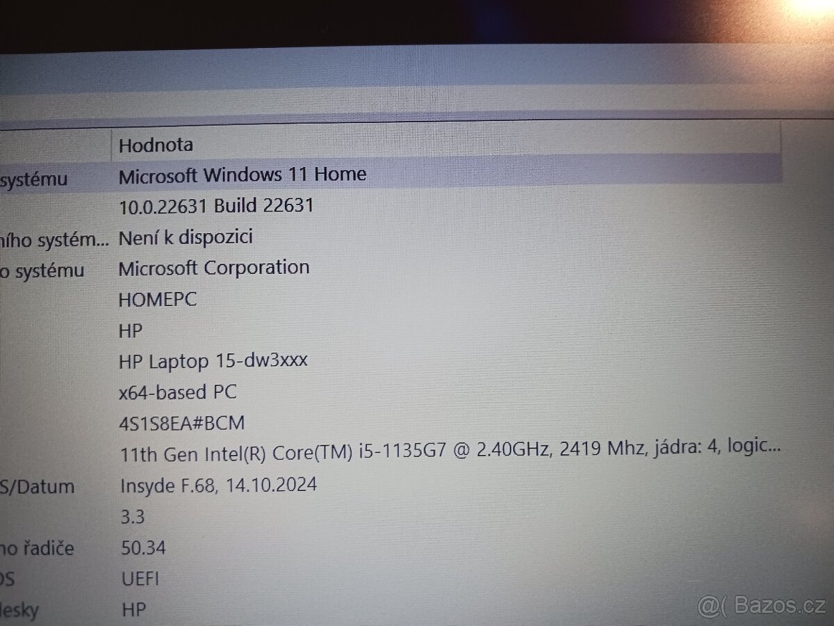 Notebook HP …15-dw3601nc (4S1S8EA BCM) - 4
