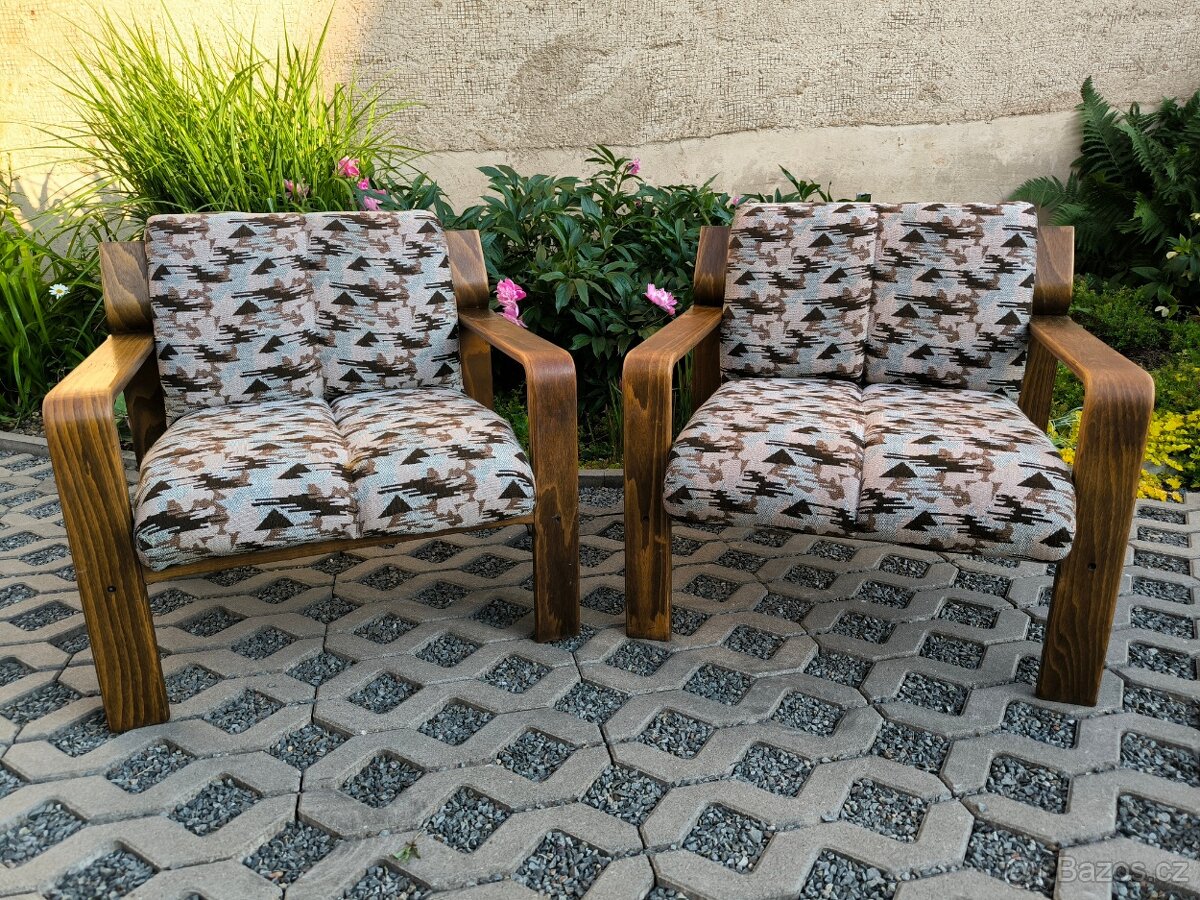 Retro křesla Ludvík Volák - Dřevopodnik Holešov - 4