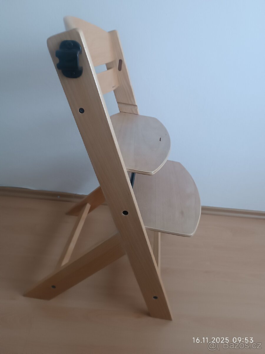Dětská jídelní židlička Kinderkraft enock wooden buk - 4