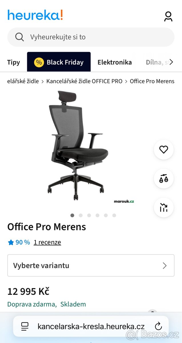 kancelářská židle Office Pro Merens - 2 ks - 4