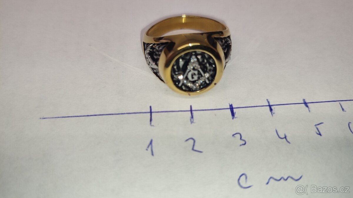 Zednářský prsten v72 - 4