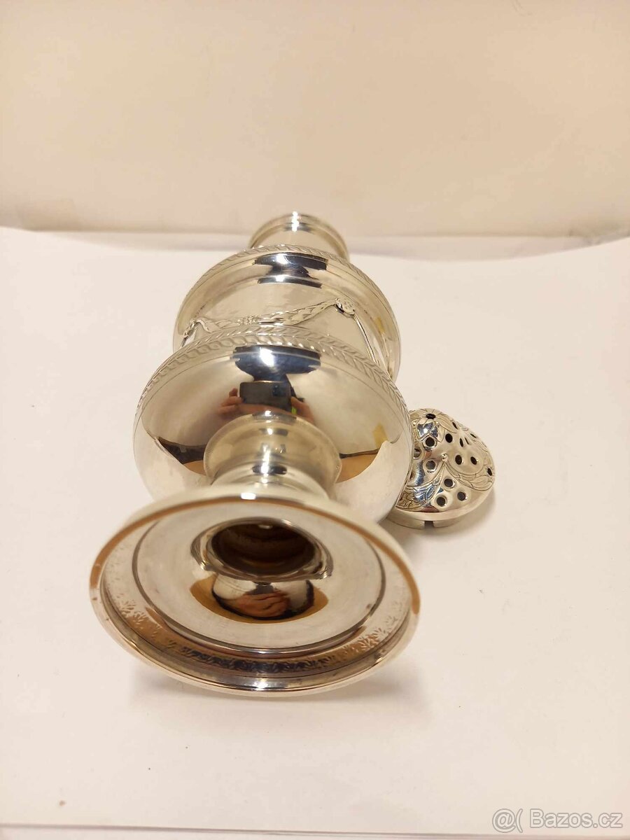 Starožitná stříbrná cukřenka - Francie - 4