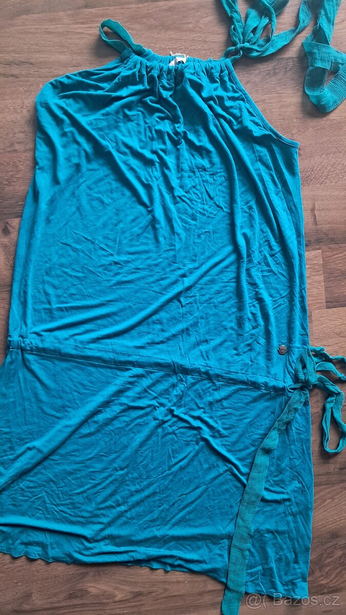 Letní zelené šaty, vel L - 4
