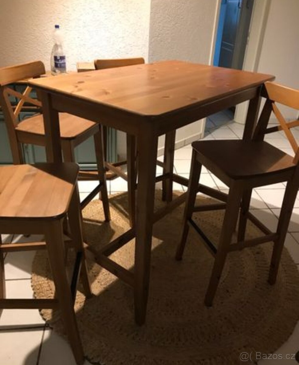 JÍDELNÍ BAROVÝ SET IKEA LEKSVIK - 4