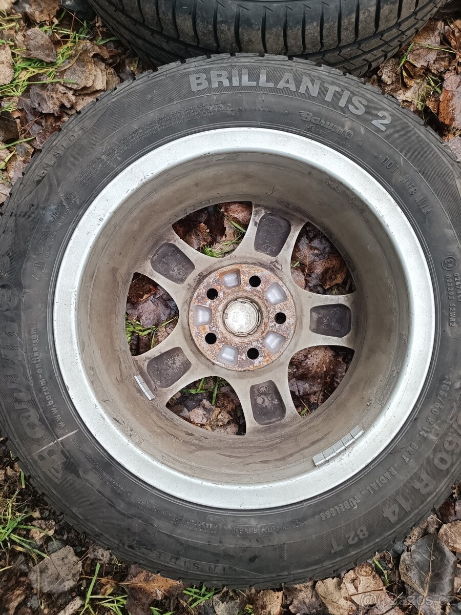 Sada ALU kol Škoda 5×100 ET43 185/60 R14 - 4