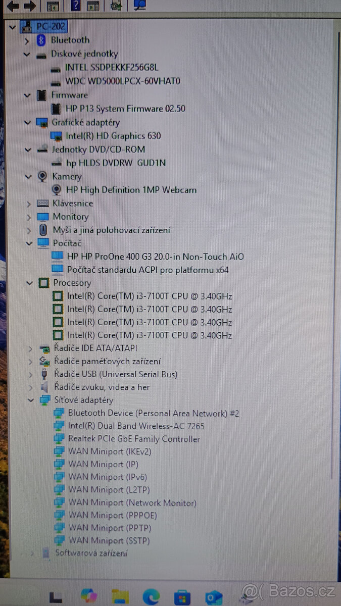 PC#202 sestava HP ProOne 400G3, Core i3, SSD, W11 - 4