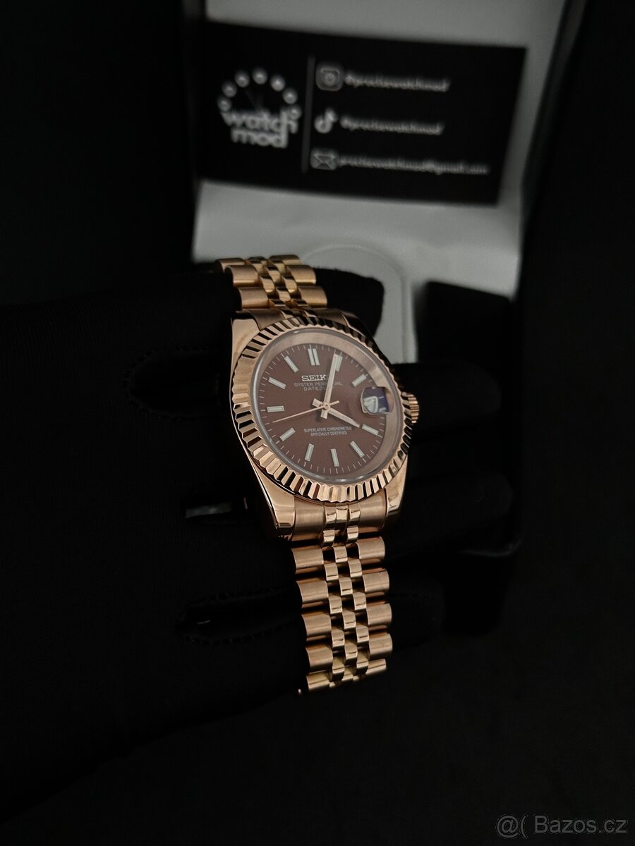 Seiko mod Datejust Chocolate - 4