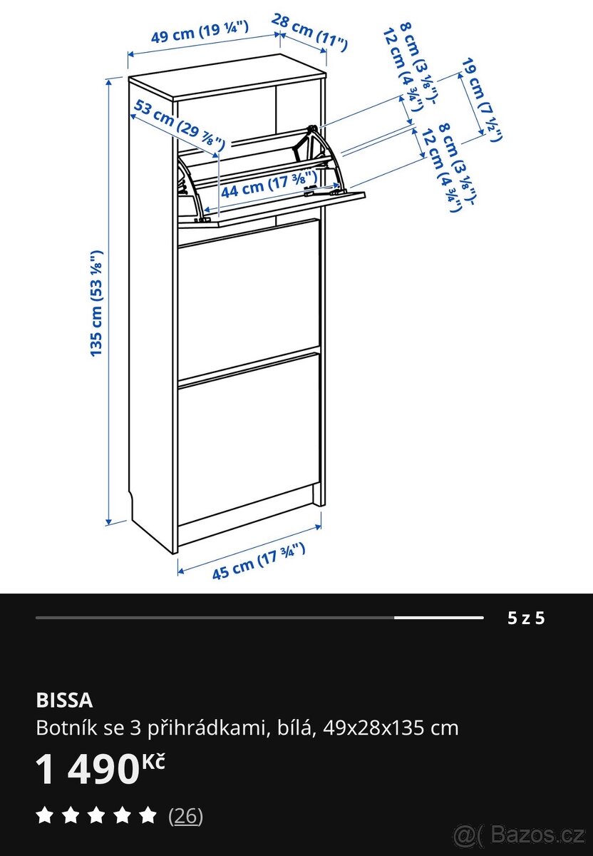 Botník IKEA BISSA - 4