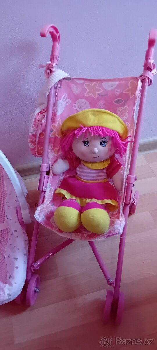 Hračky pro děti -židlička, kočárek a panenka, vajíčko - 4