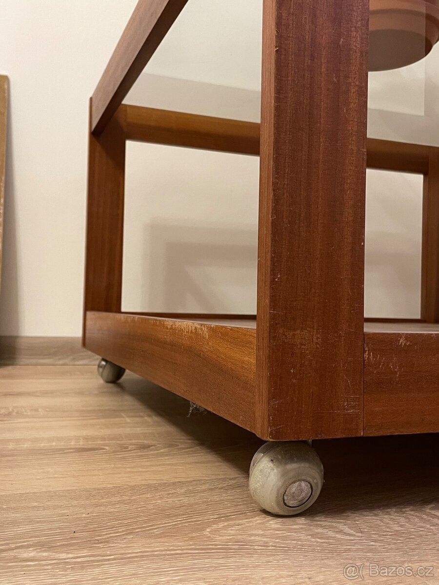 Skleněný vintage stůl/vitrína - 4