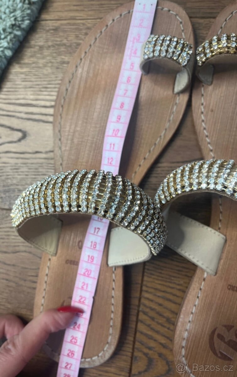 Kožené sandálky, nazouváky Baťa - 4