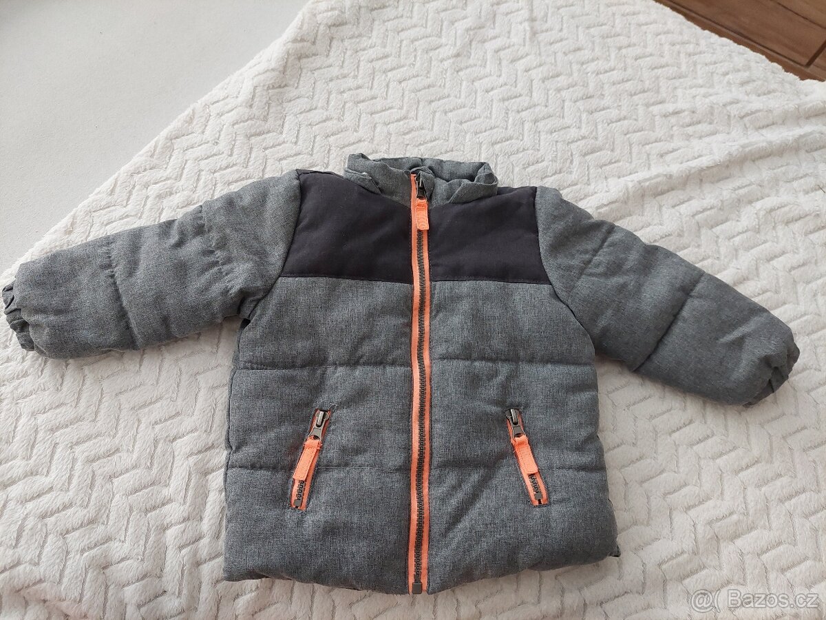 Šedá zimní bunda, velikost 80 - 4
