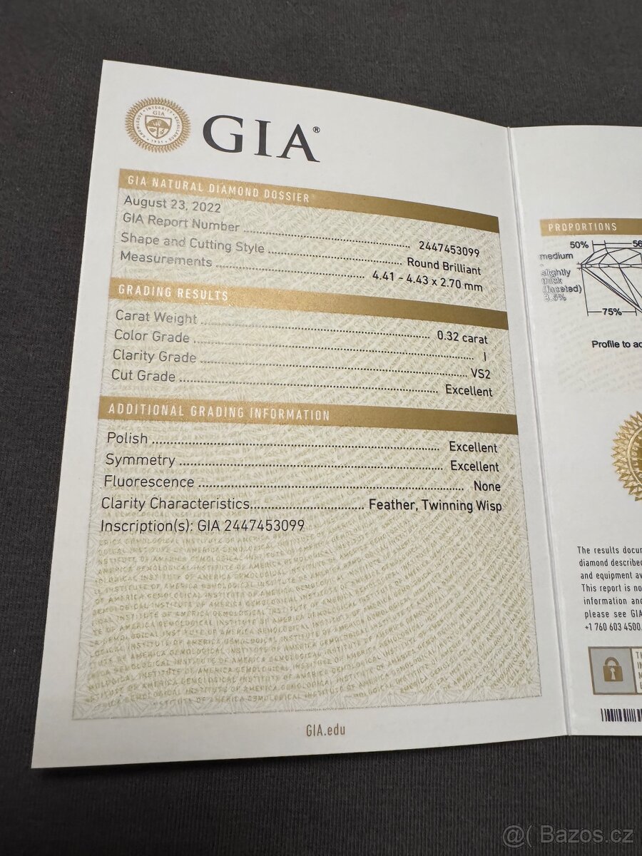 Zásnubní prsten s pravým diamantem 0,32ct - 4