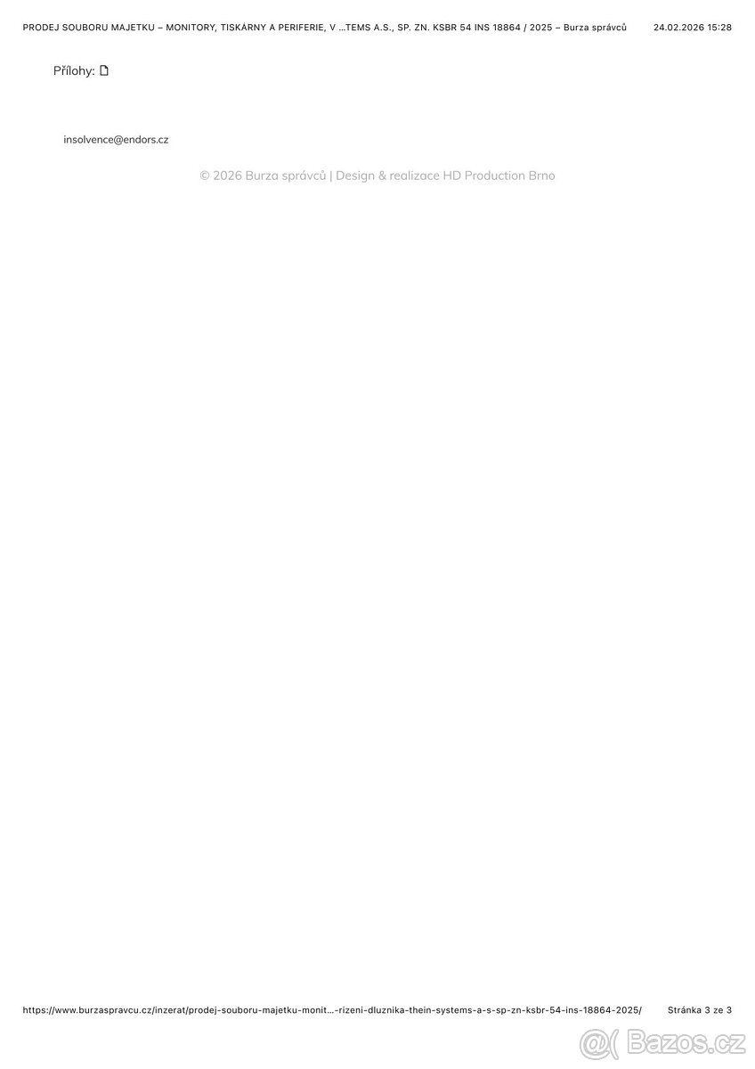 PRODEJ SOUBORU MAJETKU – MONITORY, TISKÁRNY A PERIFERIE - 4