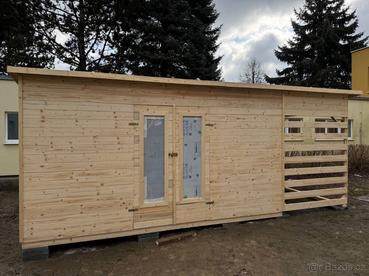Zahradní domek LOT s dřevníkem - 4