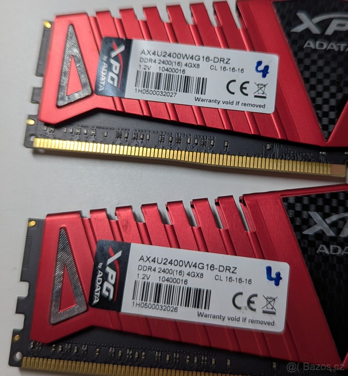 Paměti RAM DDR4 2x4 GB tj. 8GB 2400mhz cl16 - 4