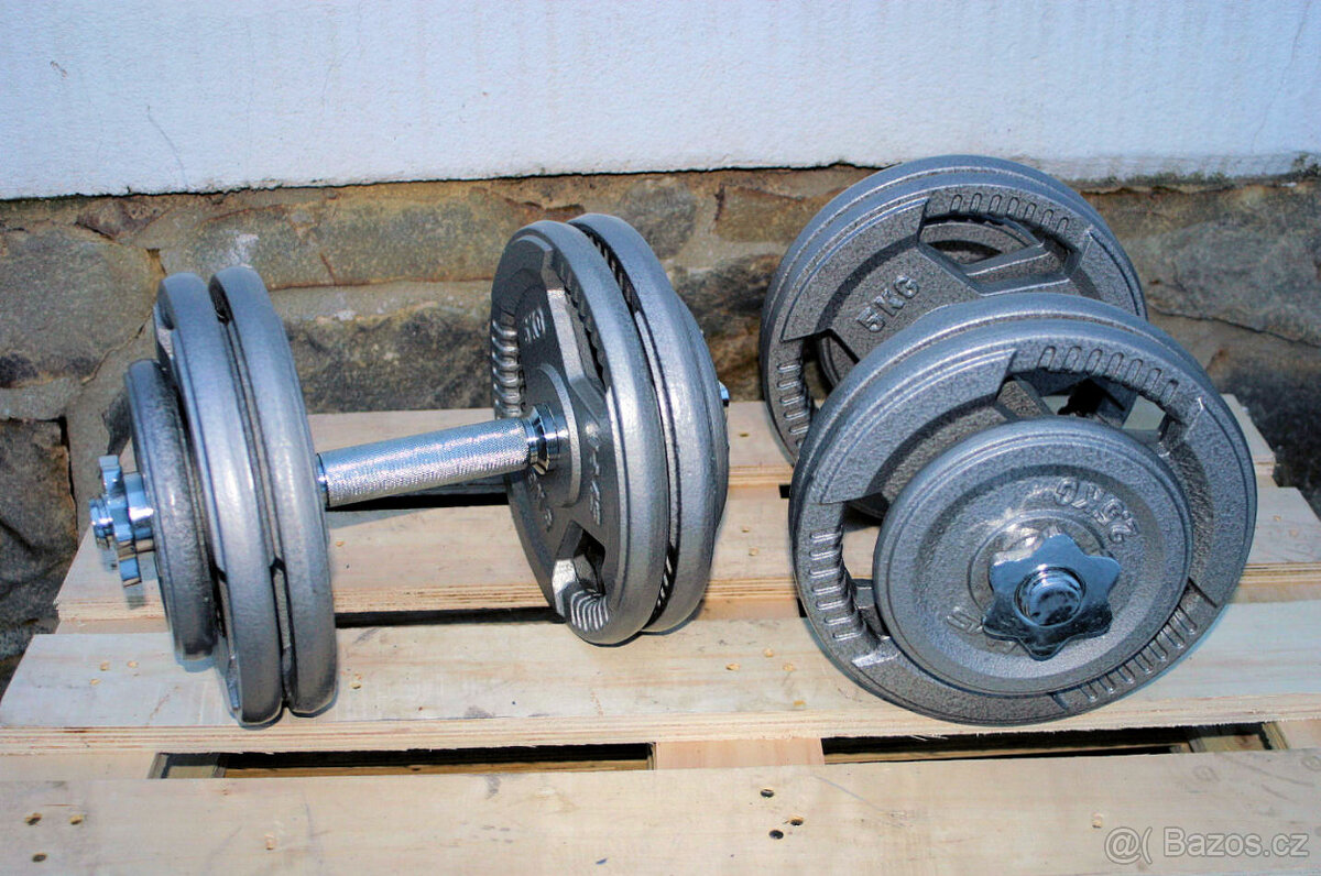 Nakládací činky 2x27,5kg za 3990,- NOVÉ - 4