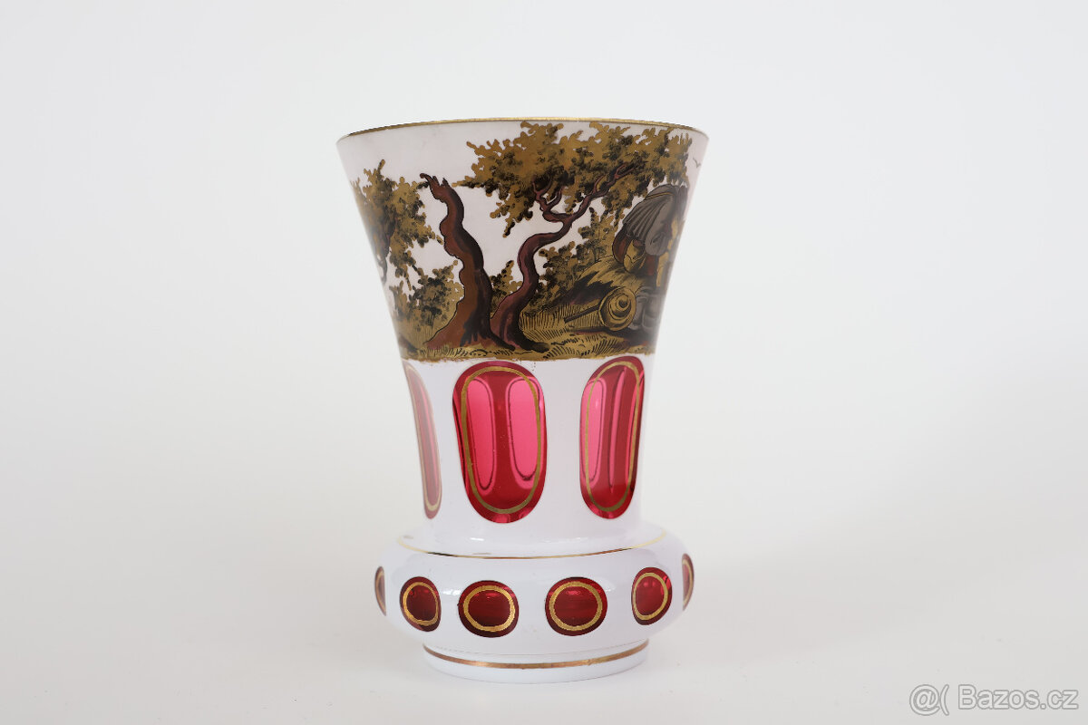 Váza přejímané sklo Wolfgang Berndt Nový Bor - 4