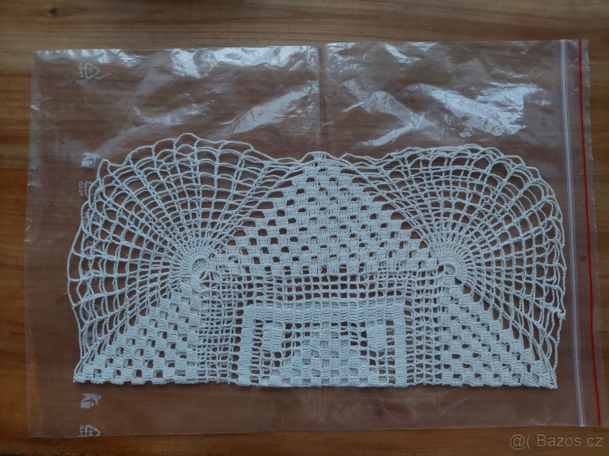 Starožitná háčkovaná dečka - ruční práce - dekorace - SLEVA - 4