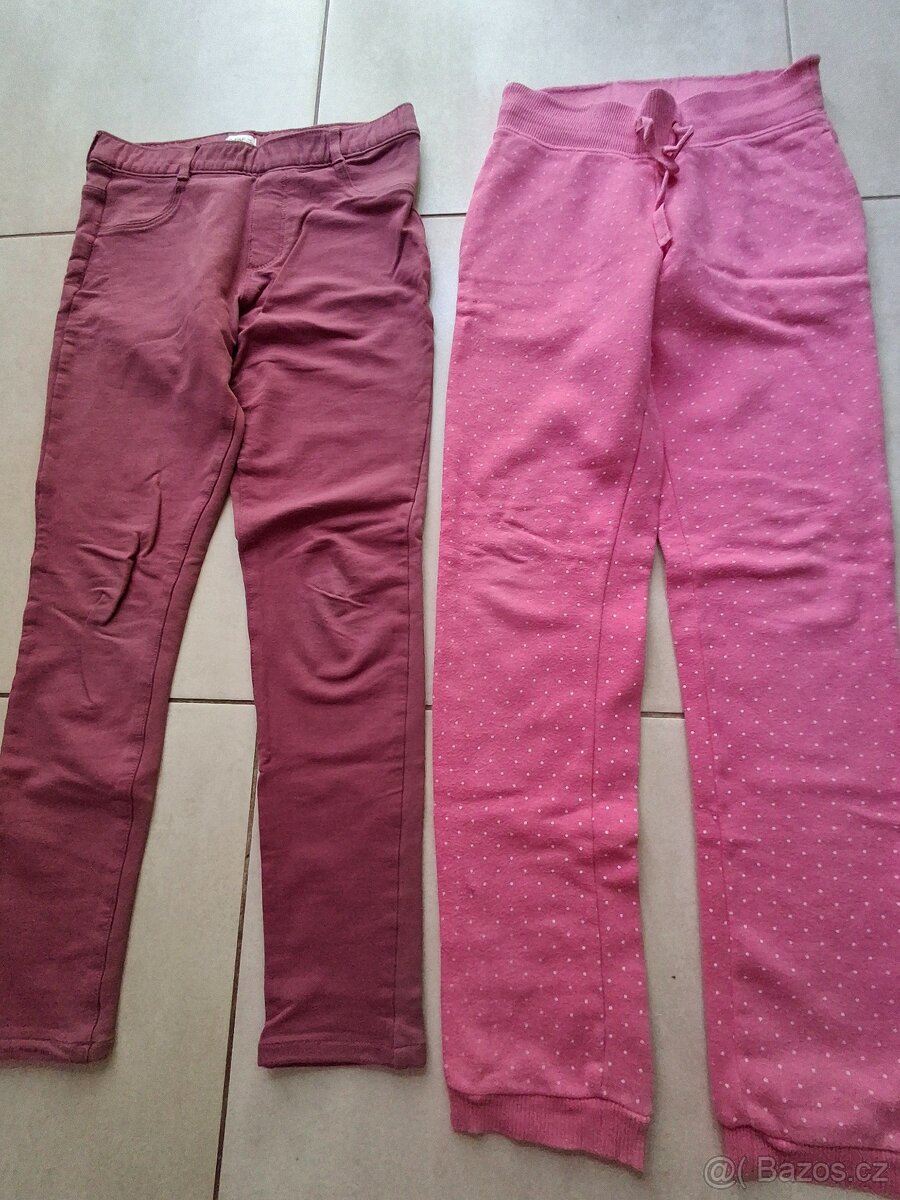 Dívčí mikiny, dl.šaty, kalhoty 146, 152 - 4