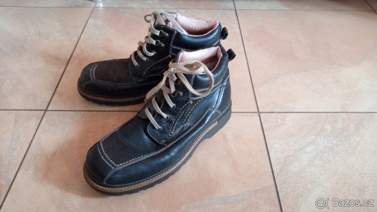 Zimní kožená obuv, vel. 45 - 4