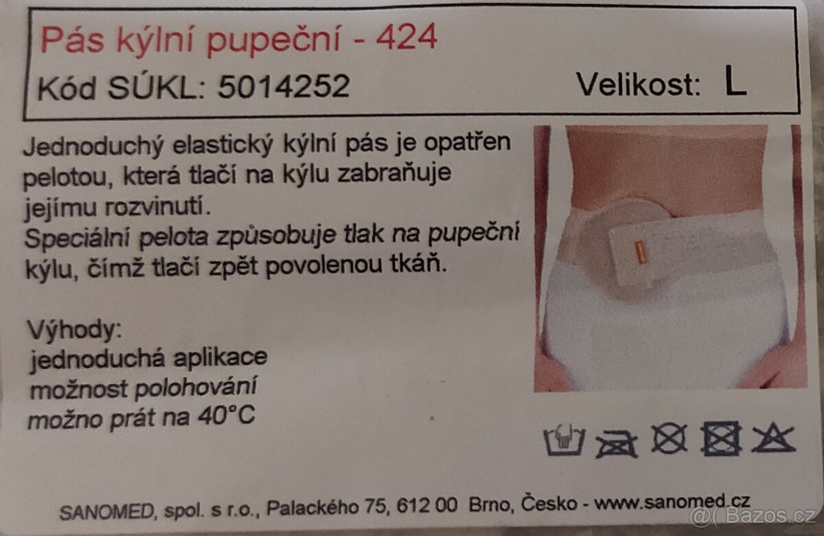 Sanomed 424 - pás kýlní pupeční - 4