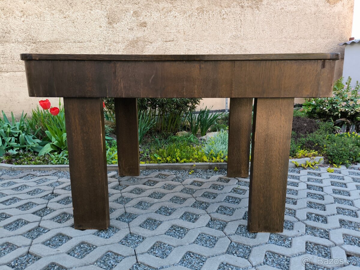 Starožitný Art Deco jídelní stůl - 30. léta - 4