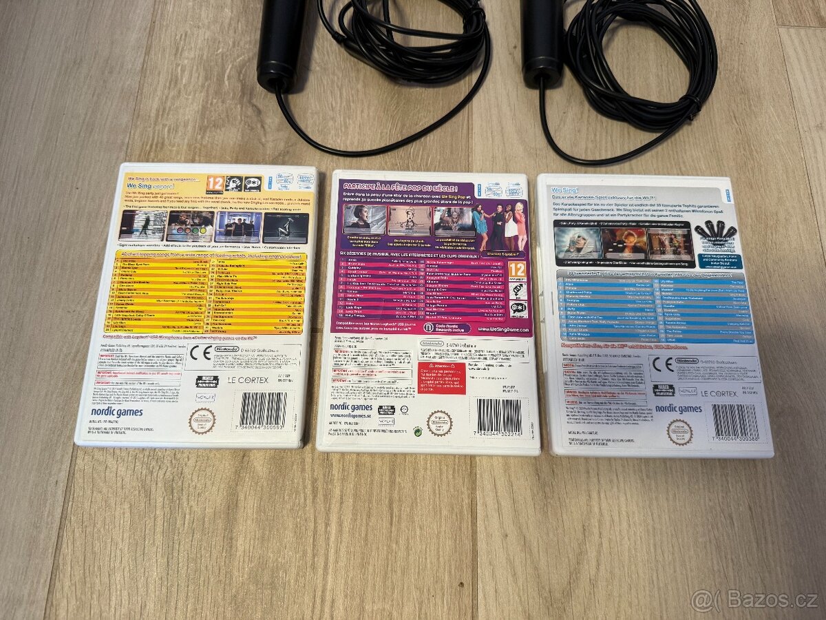 2x mikrofon Logitech + 3x hra pro Nintendo Wii - 4