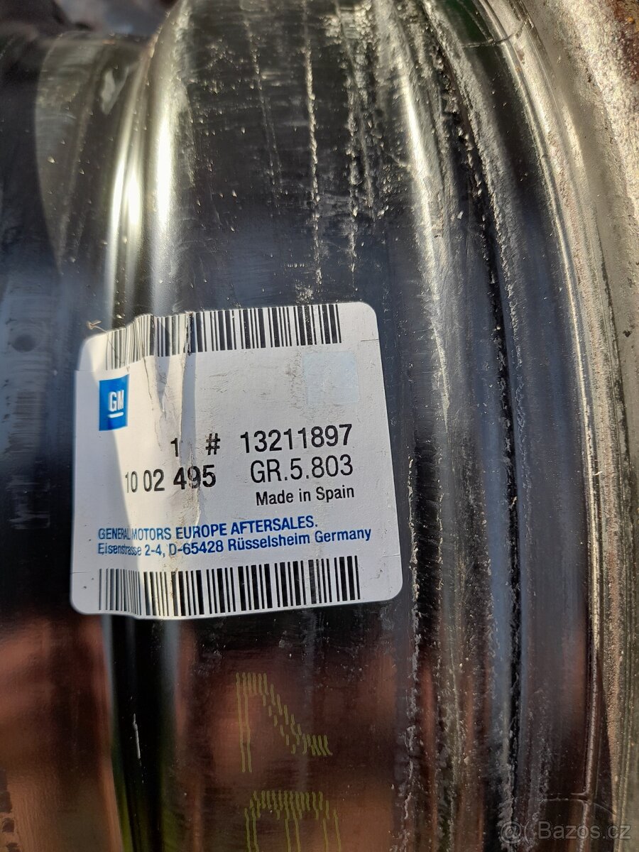 4x 15" plechové disky na Opel. - 4