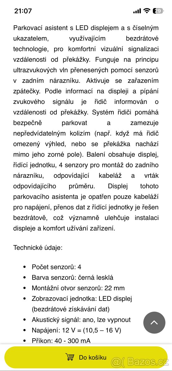 Parkovací senzory asistent - 4