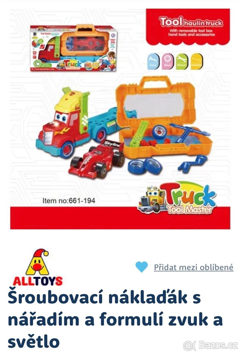 Šroubovací náklaďák s nářadím a formulí - 4