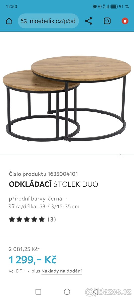 Odkladací stolek DUO - 4