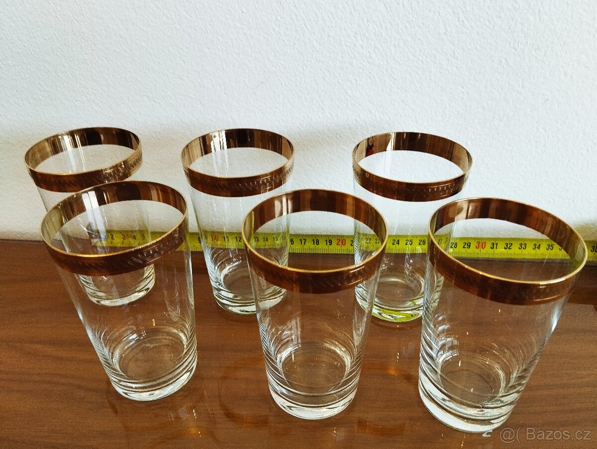 Zlacené skleničky a misky předválečné - 4