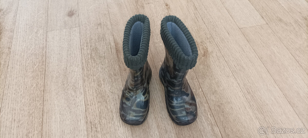 Dětské maskáčové holínky , zateplené - 4