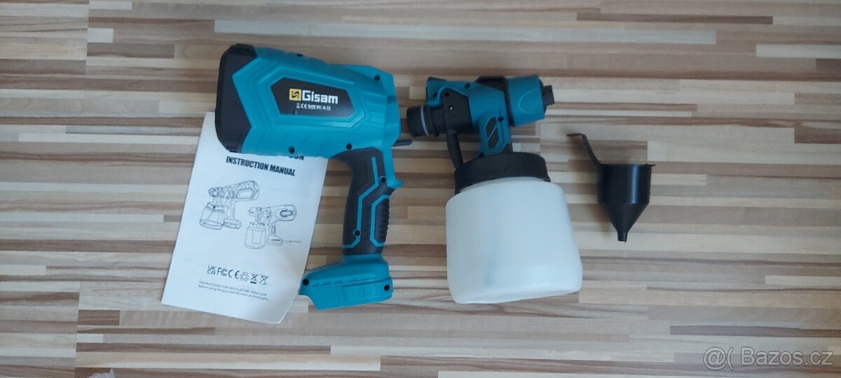 Stříkací Aku pistole Gisam, pro baterie Makita 18V, nová. - 4